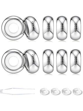3mm Sterling Silver GW Stoppers Charm for Bracelets - Women's Jewelry Accessory